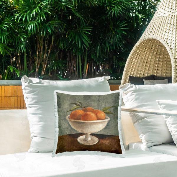 Stupell Industries Silvia Vassileva | Peaches Still Life Printed Throw Pillow