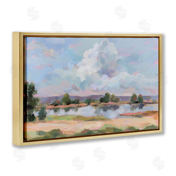 Stupell Industries Silvia Vassileva | River View Overhead Clouds Wall Art