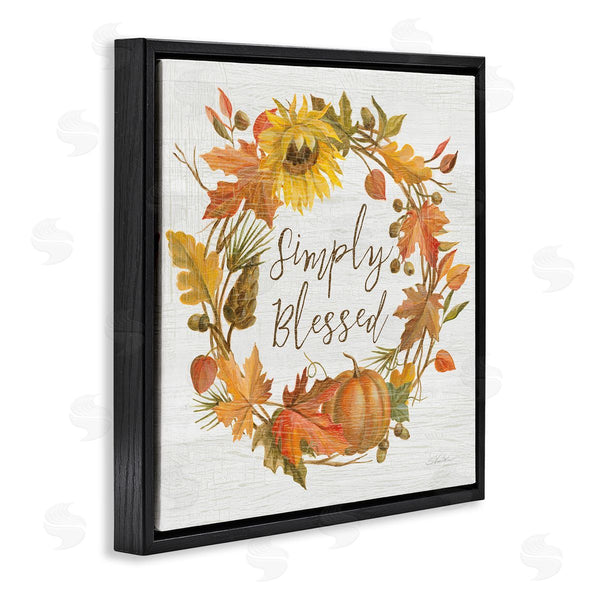 Stupell Industries Silvia Vassileva | Simply Blessed Autumn Wreath Wall Art
