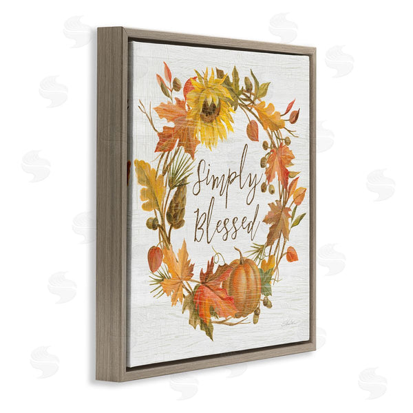 Stupell Industries Silvia Vassileva | Simply Blessed Autumn Wreath Wall Art
