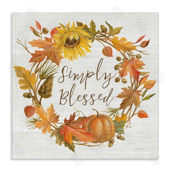 stupell industries Silvia Vassileva | Simply Blessed Autumn Wreath Wall Art