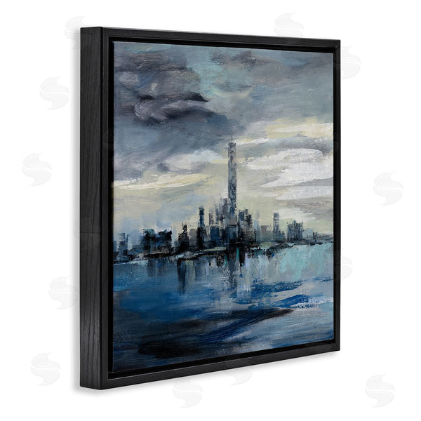 Stupell Industries Silvia Vassileva | Storm Cloud City Building Skyline