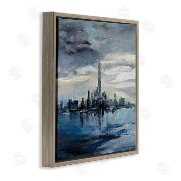 Stupell Industries Silvia Vassileva | Storm Cloud City Building Skyline