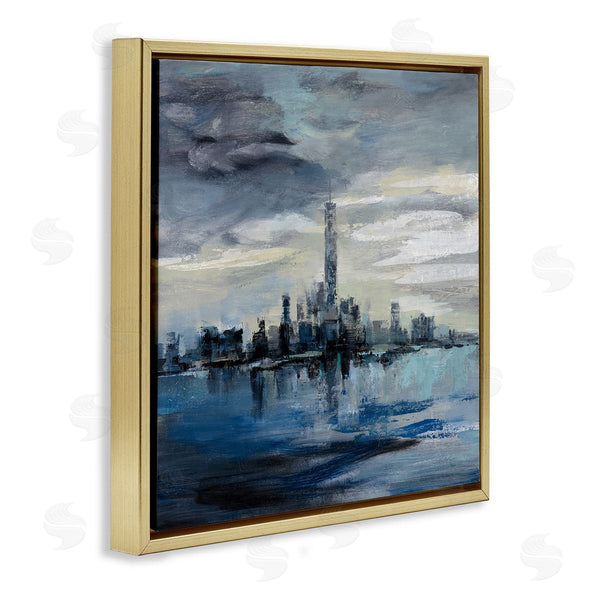 Stupell Industries Silvia Vassileva | Storm Cloud City Building Skyline