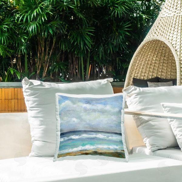 Stupell Industries Silvia Vassileva | Summer Seashore Waves Printed Throw Pillow