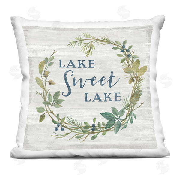 stupell industries Silvia Vassileva | Sweet Lake Quote Printed Throw Pillow