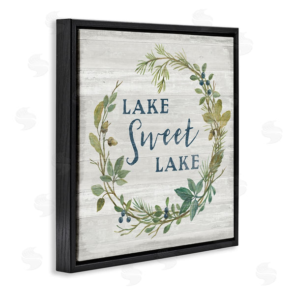 Stupell Industries Silvia Vassileva | Sweet Lake Quote Rustic Floral Botanical Frame Wall Art