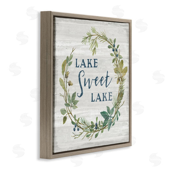 Stupell Industries Silvia Vassileva | Sweet Lake Quote Rustic Floral Botanical Frame Wall Art