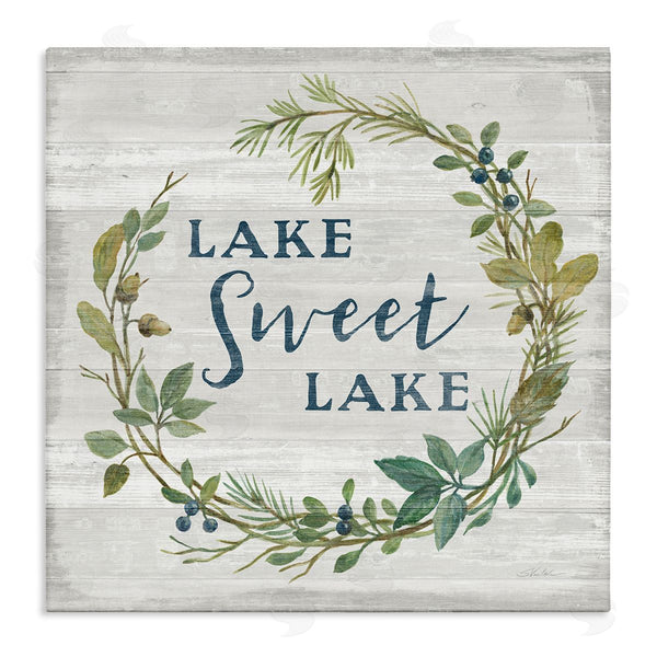 stupell industries Silvia Vassileva | Sweet Lake Quote Rustic Floral Botanical Frame Wall Art