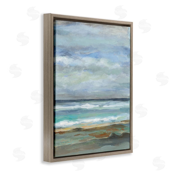 Stupell Industries Silvia Vassileva | Traditional Cloudy Seashore