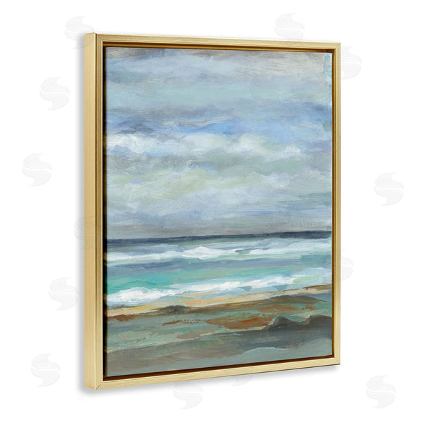 Stupell Industries Silvia Vassileva | Traditional Cloudy Seashore