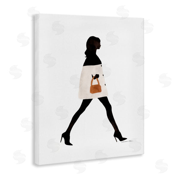 Stupell Industries Simone Elum | Fashionable Girl Walking Wall Art