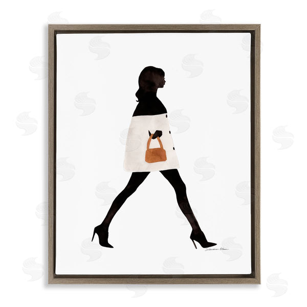 stupell industries Simone Elum | Fashionable Girl Walking Wall Art