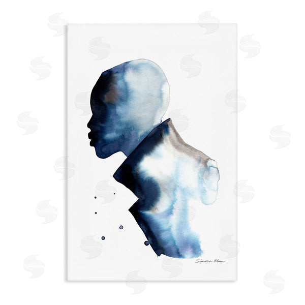 stupell industries Simone Elum | Feeling Blue Portrait Silhouette Wall Art