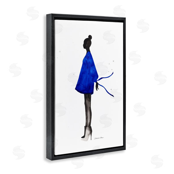 Stupell Industries Simone Elum | Girl In Blue Dress Silhouette