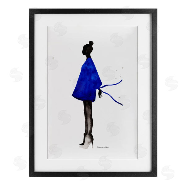 stupell industries Simone Elum | Girl In Blue Dress Silhouette