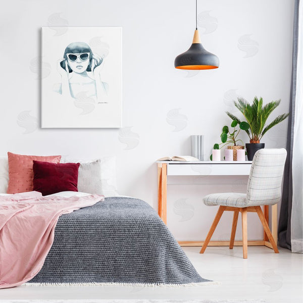 Stupell Industries Simone Elum | Girl In Retro Sunglasses Wall Art