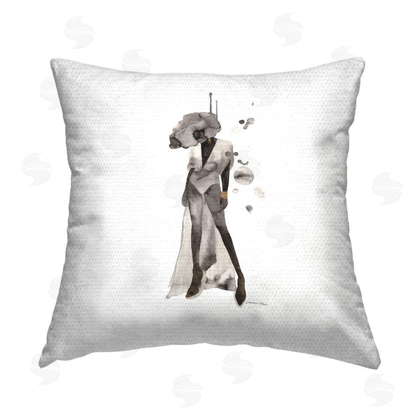 Stupell Industries Simone Elum | Modern Fashion Silhouette Printed Throw Pillow