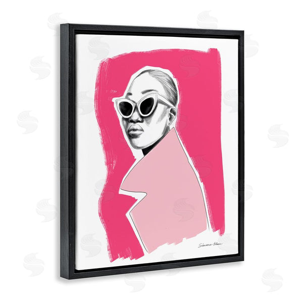 Stupell Industries Simone Elum | Pink Attitude Fashion Portrait Wall Art