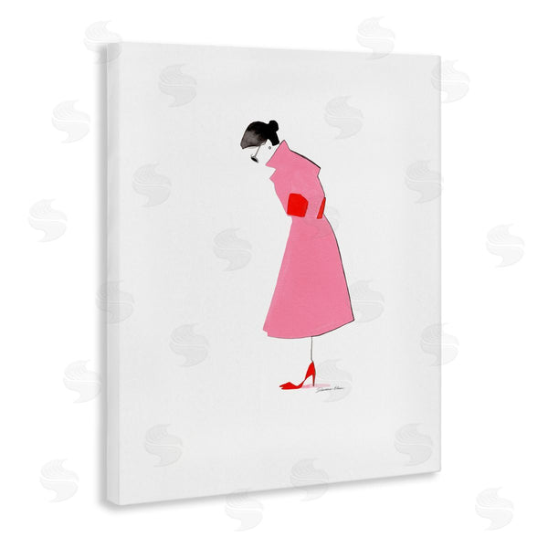 Stupell Industries Simone Elum | Pink Contemporary Girl Wall Art