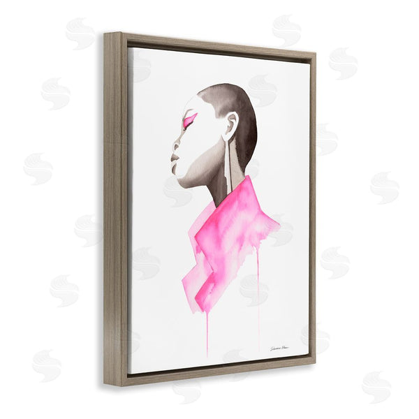 Stupell Industries Simone Elum | Pink Jacket Elegance Portrait Wall Art