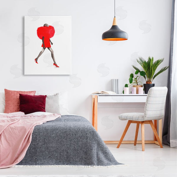 Stupell Industries Simone Elum | Red Fashion Pose Wall Art