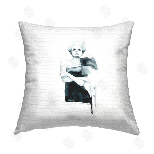 Stupell Industries Simone Elum | Trendy Fashion Portrait Printed Throw Pillow