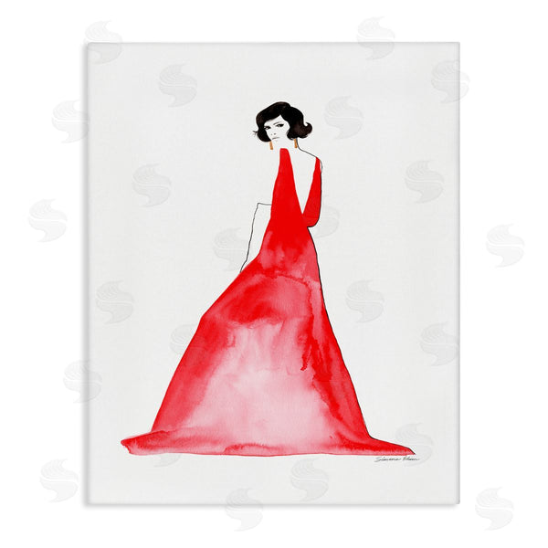 stupell industries Simone Elum | Woman in Red Gown Wall Art