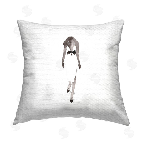 Stupell Industries Simone Elum | Woman In White Dress Printed Throw Pillow