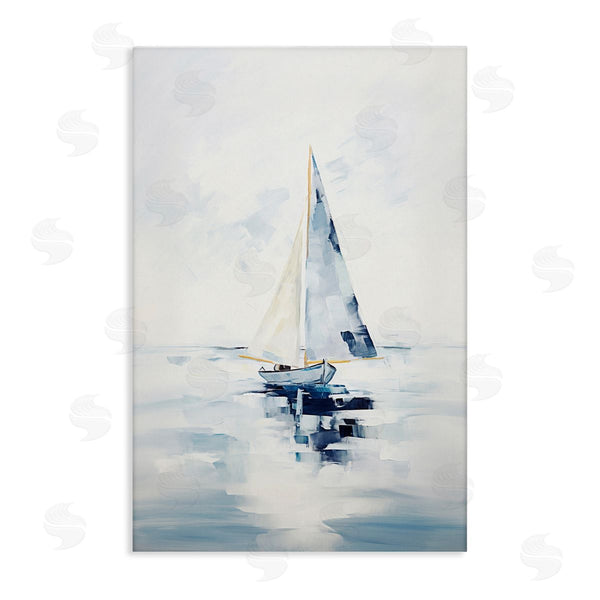 stupell industries Sisi and Seb | Abstract Paint Strokes Boat Wall Art