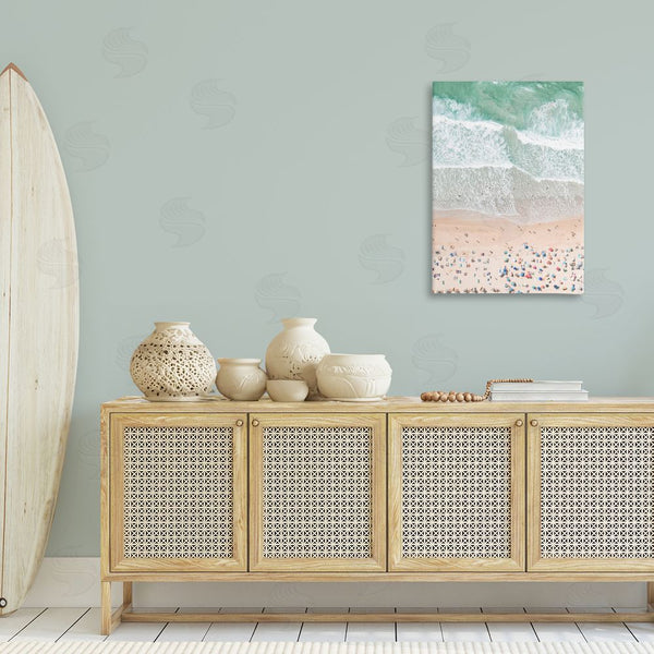 Stupell Industries Sisi And Seb | Aerial Beachgoers View Wall Art
