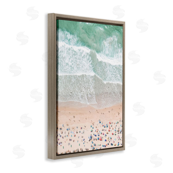 Stupell Industries Sisi And Seb | Aerial Beachgoers View Wall Art