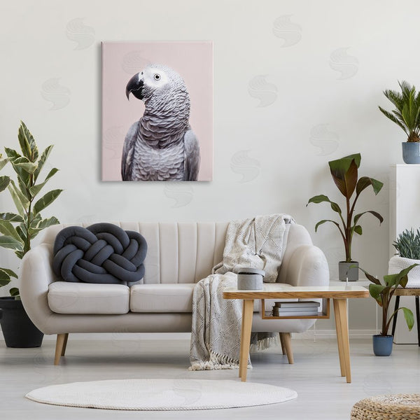 Stupell Industries Sisi And Seb | African Grey Parrot Portrait Wall Art
