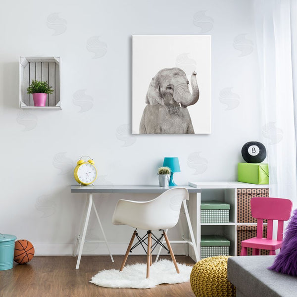 Stupell Industries Sisi And Seb | Baby Elephant Portrait Wall Art