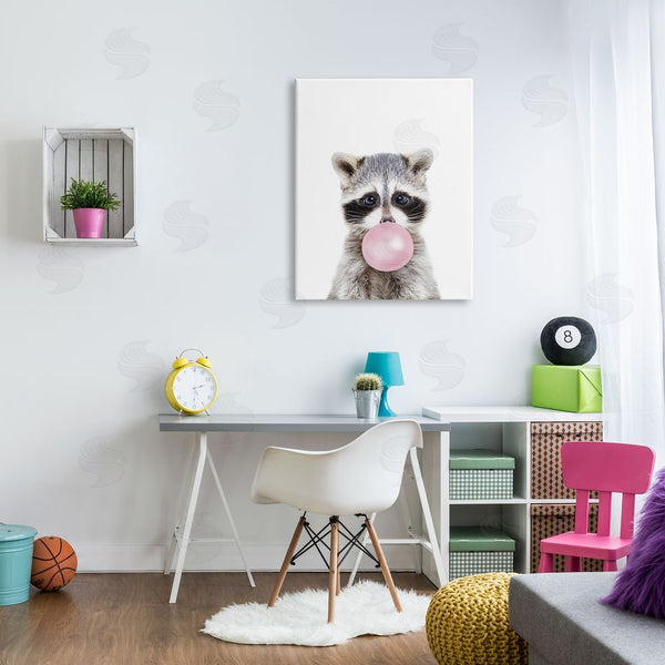 Stupell Industries Sisi And Seb | Baby Raccoon With Bubblegum Wall Art