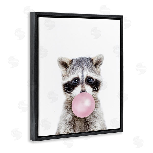 Stupell Industries Sisi And Seb | Baby Raccoon With Bubblegum Wall Art