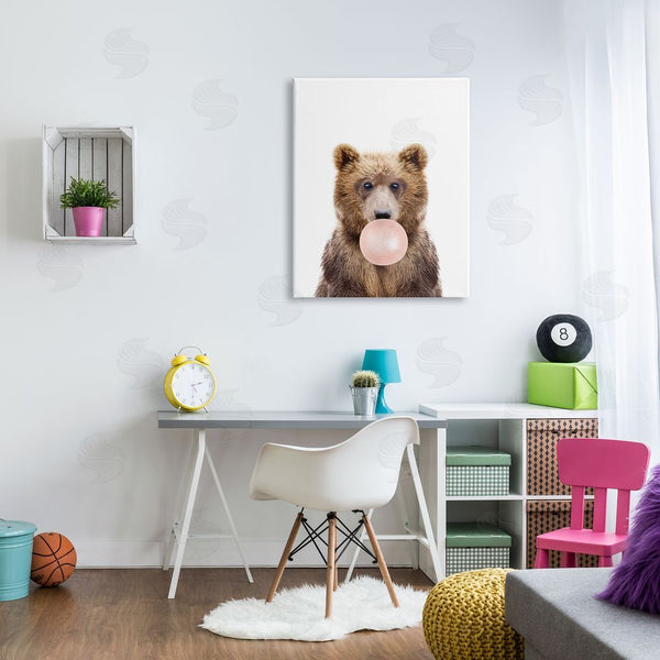 Stupell Industries Sisi And Seb | Bear With Bubblegum Wall Art