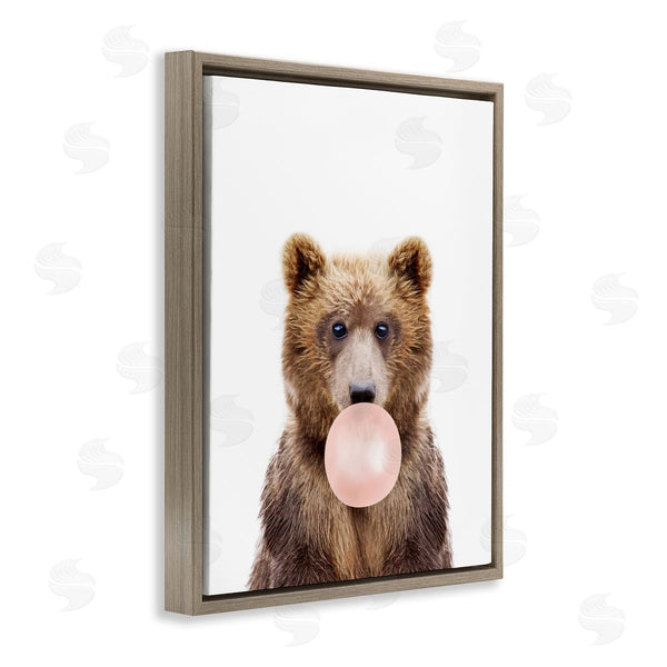 Stupell Industries Sisi And Seb | Bear With Bubblegum Wall Art