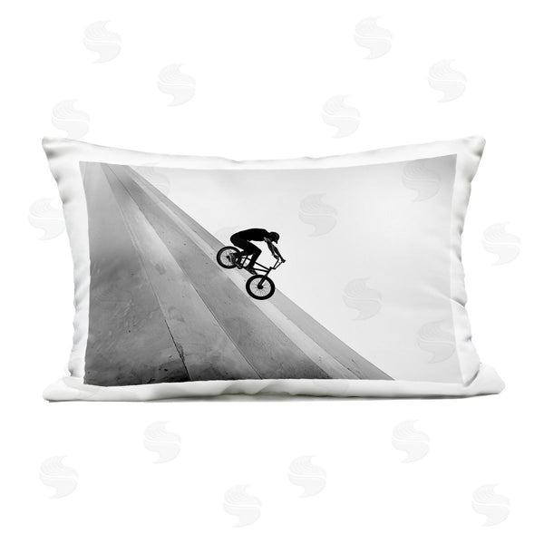 Stupell Industries Sisi And Seb | Black And White Biker Printed Throw Pillow