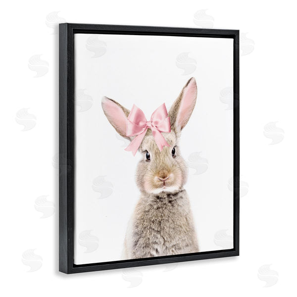 Stupell Industries Sisi And Seb | Bunny With Pink Bow Wall Art