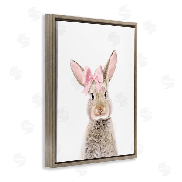 Stupell Industries Sisi And Seb | Bunny With Pink Bow Wall Art