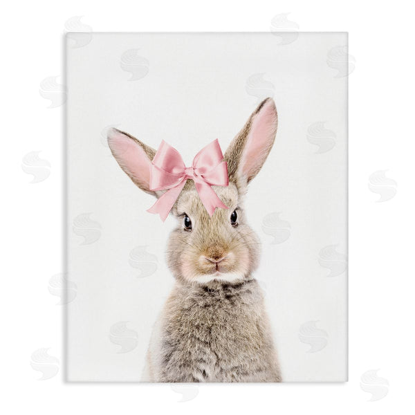 stupell industries Sisi and Seb | Bunny with Pink Bow Wall Art