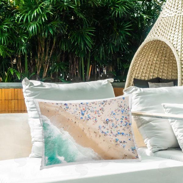 Stupell Industries Sisi And Seb | Busy Beach Summer Bliss Printed Throw Pillow