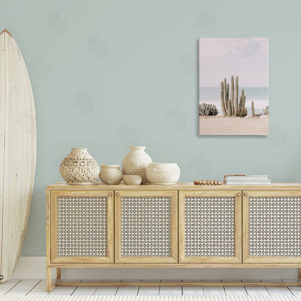 Stupell Industries Sisi And Seb | Cactus On Beach Shore Wall Art
