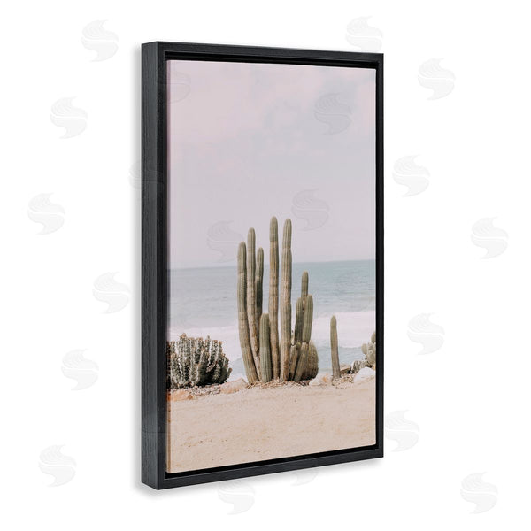 Stupell Industries Sisi And Seb | Cactus On Beach Shore Wall Art
