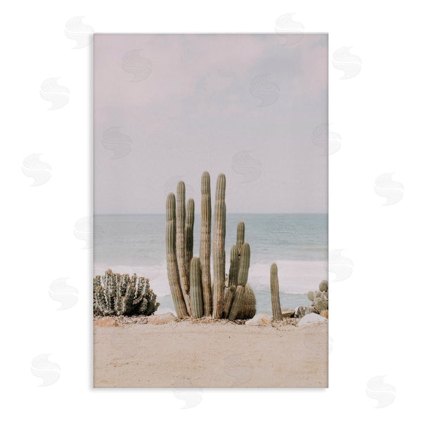 stupell industries Sisi and Seb | Cactus on Beach Shore Wall Art