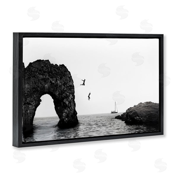Stupell Industries Sisi And Seb | Cliff Jumping Into Sea