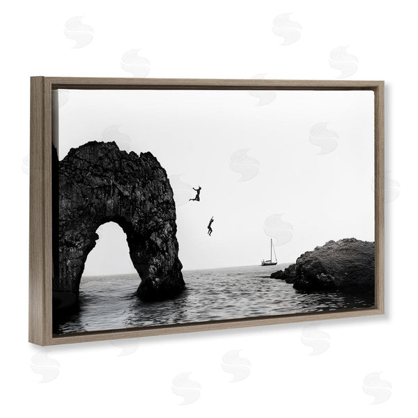 Stupell Industries Sisi And Seb | Cliff Jumping Into Sea