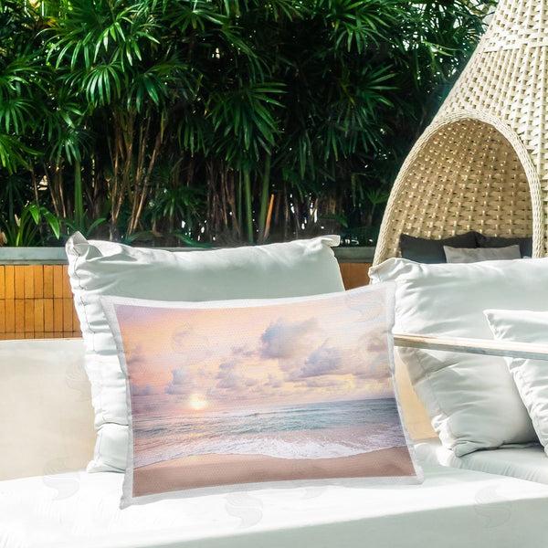 Stupell Industries Sisi And Seb | Cloudy Sunset Seaside Shore Printed Throw Pillow