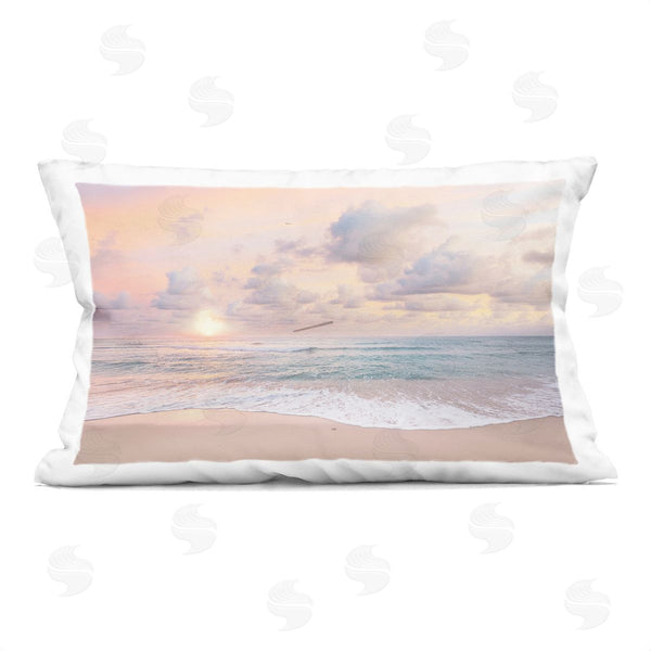 stupell industries Sisi and Seb | Cloudy Sunset Seaside Shore Printed Throw Pillow